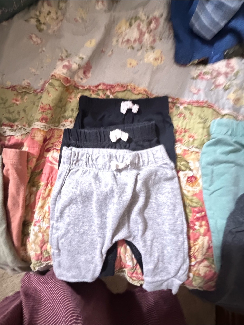 Carter's 3-Pack Baby Joggers in Black and Light Gray